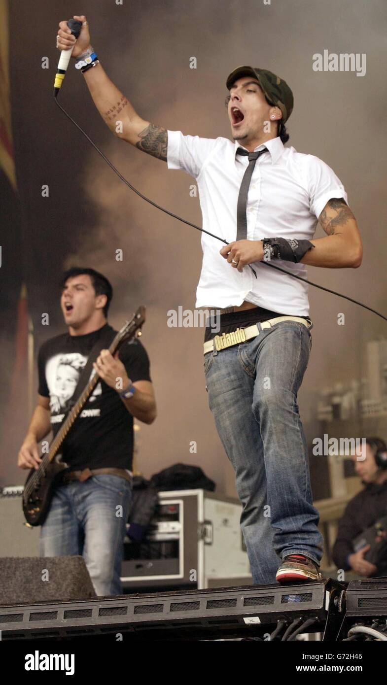 Ian watkins lostprophets performing live on pyramid stage glastonbury