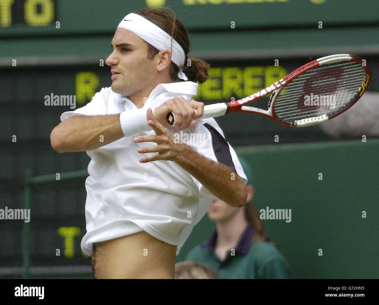 Roger Federer Wimbledon 2004 Stock Photo - Alamy
