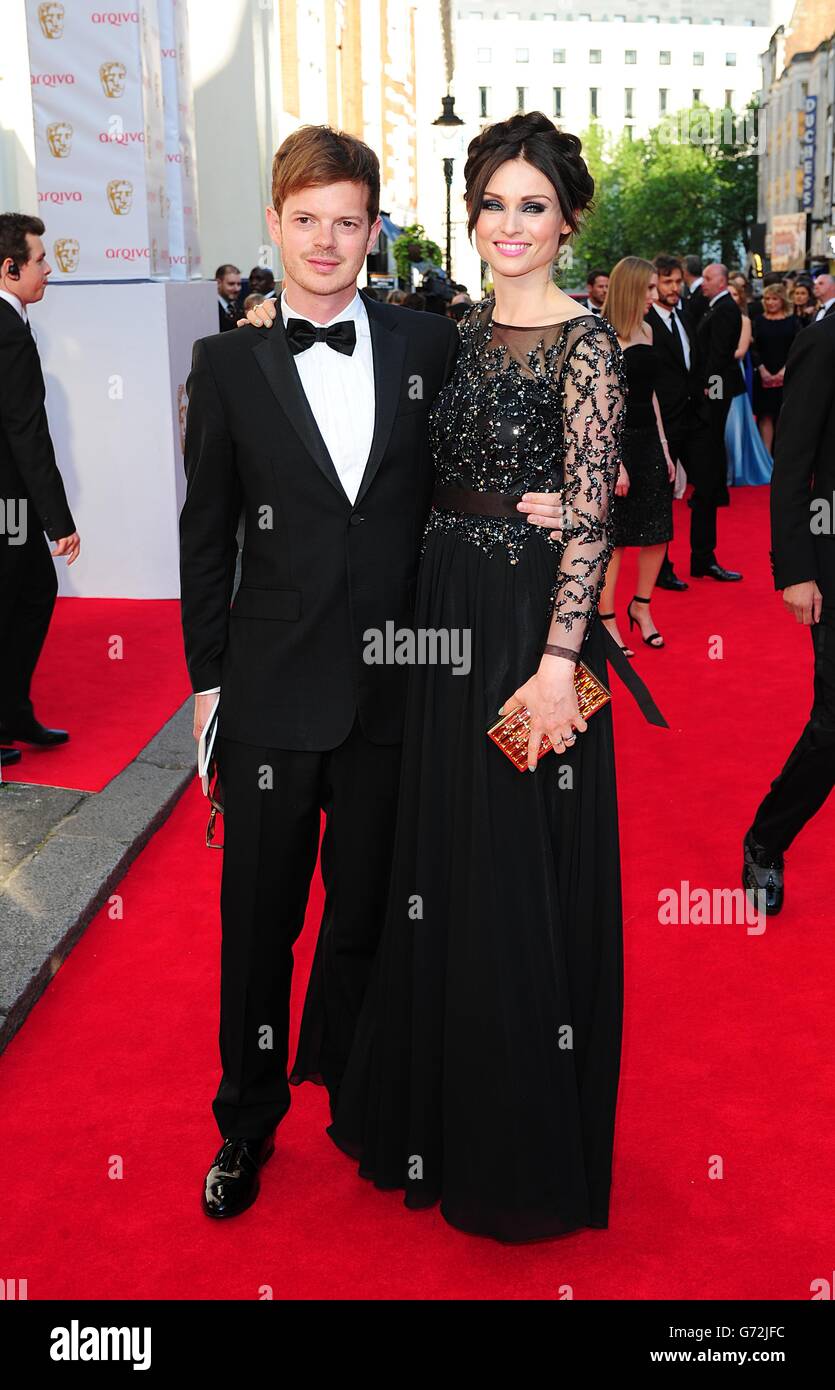 Sophie Ellis-Bextor and Richard Jones arriving for the 2014 Arqiva