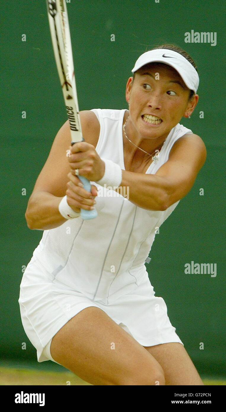 Ai Sugiyama - Wimbledon 2004 Stock Photo
