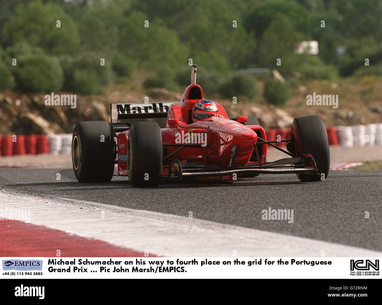Motor Racing Portuguese Grand Prix. Michael Schumacher on his way
