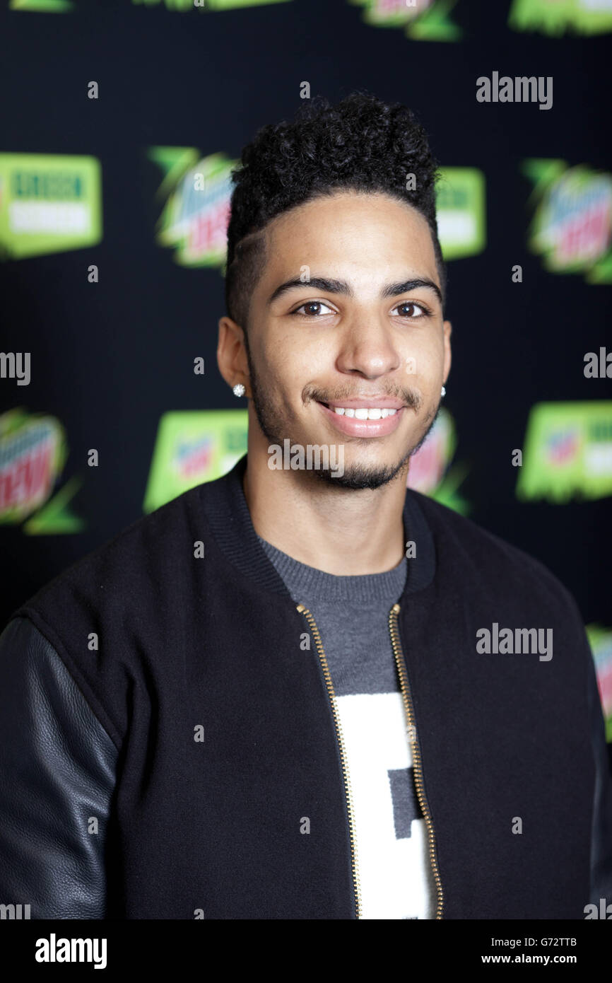 TV Magician Troy attends the Mountain Dew Green Screen, VIP screening of X-MEN: Days of Future Past, at Odeon Cinema in Covent Garden, London. Stock Photo