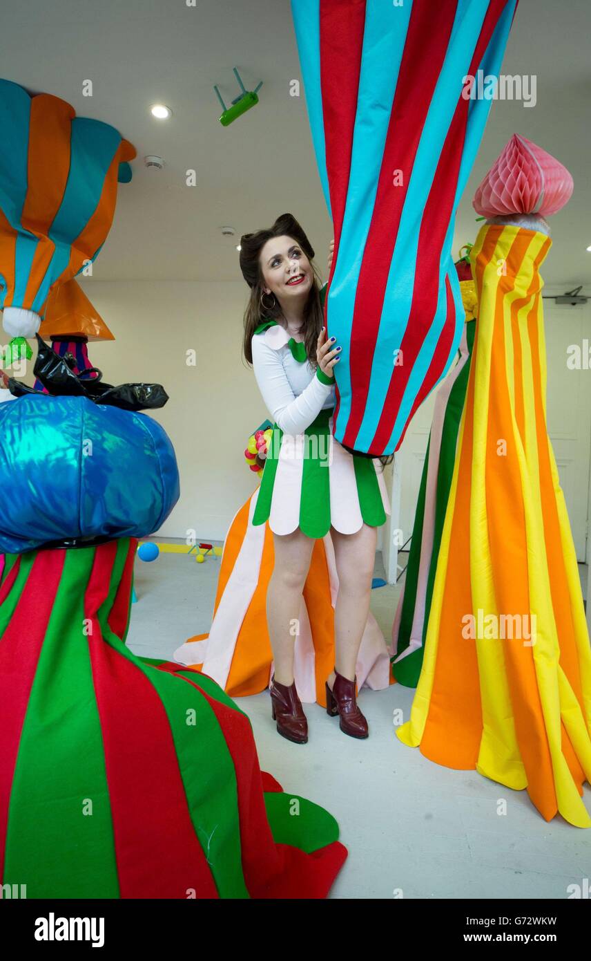 Leah Pendleton with her piece 'The trees have ears and the fields have