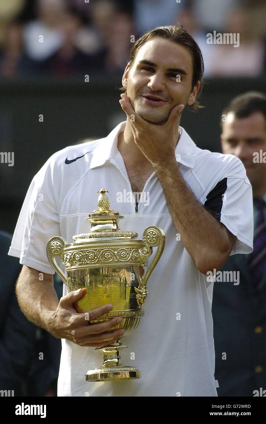 Roger Federer v Andy Roddick Wimbledon Final Stock Photo - Alamy