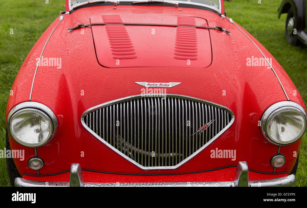 The front of an Austin Healey Sports Car Stock Photo Alamy