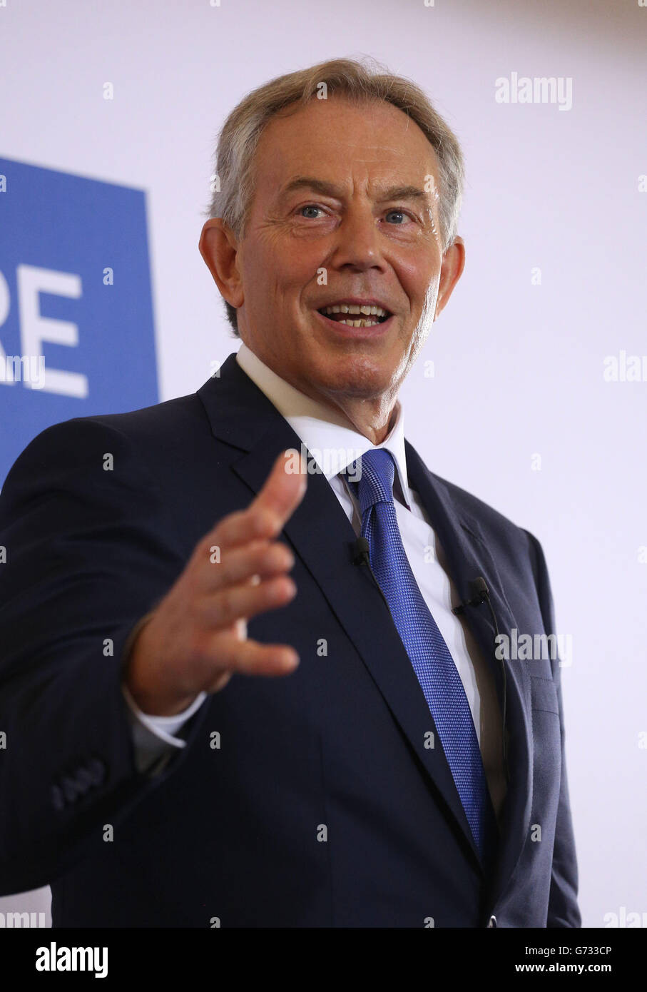 Tony Blair delivers a speech about Europe during a CBI event at the