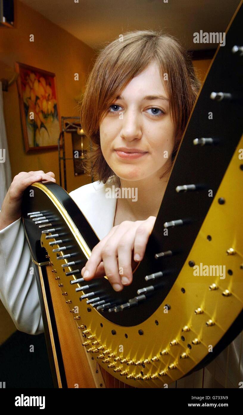 The Prince of Wales official harpist Stock Photo