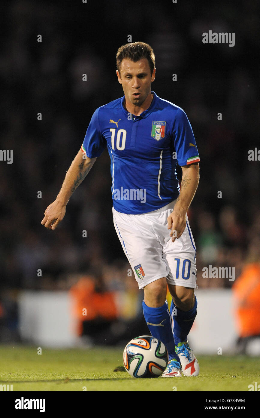Soccer - International Friendly - Republic of Ireland v Italy - Craven Cottage. Antonio Cassano, Italy Stock Photo