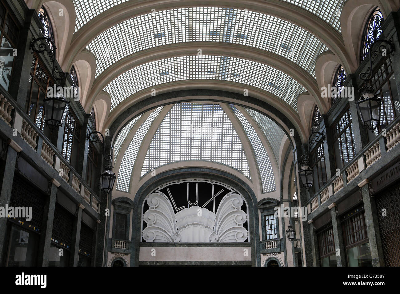 City Views - Turin. An interior view of the Cinema Lux in Turin, Italy. Stock Photo