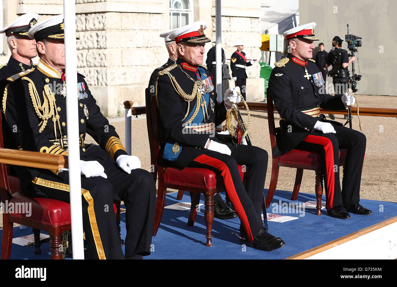 Royal Marines Stage Largest Ever Beating Retreat Stock Photo Alamy