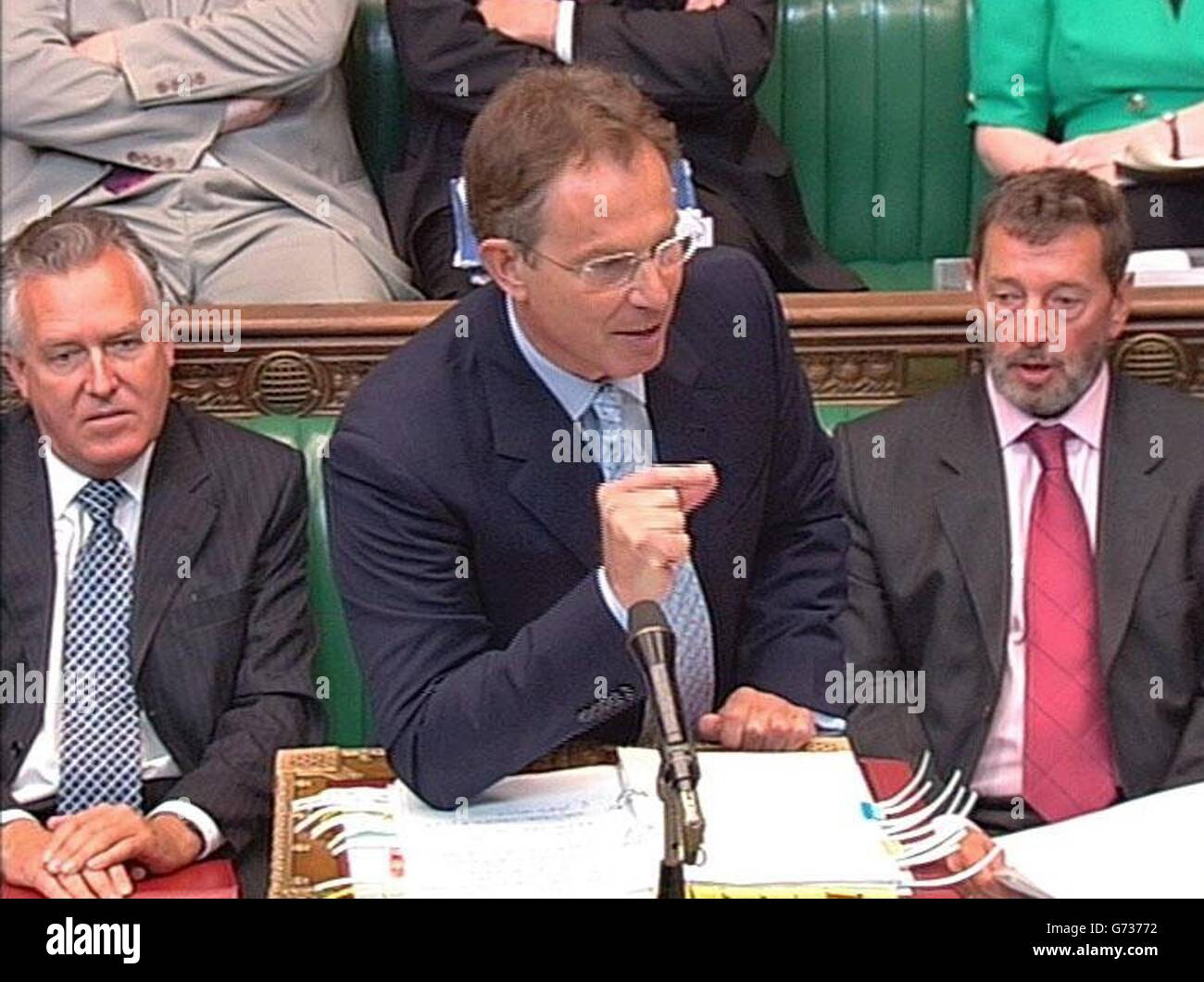 Prime minister tony blair speaking in the house of commons hi-res stock