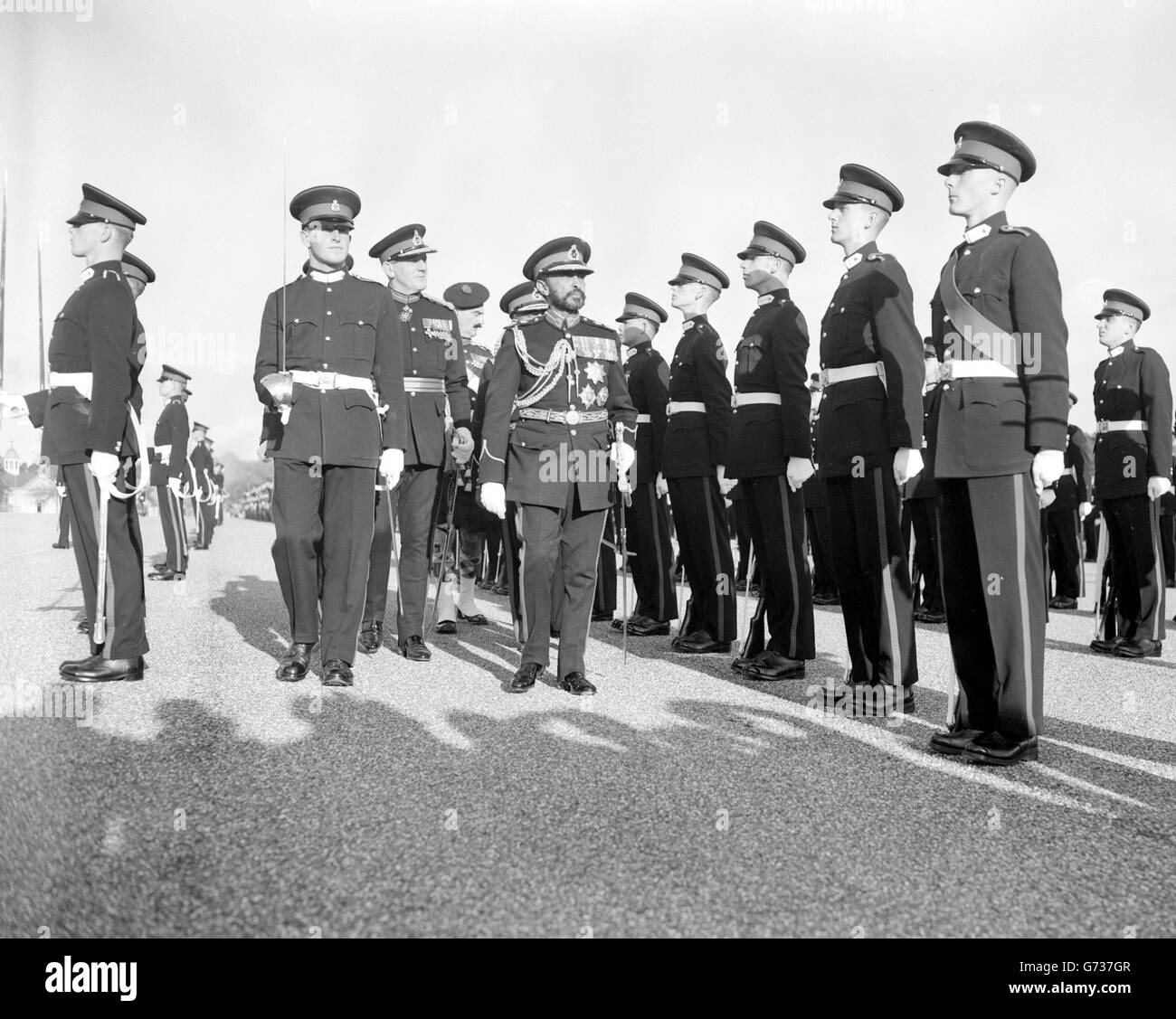 Emperor inspects Sandhurst cadets Stock Photo Alamy
