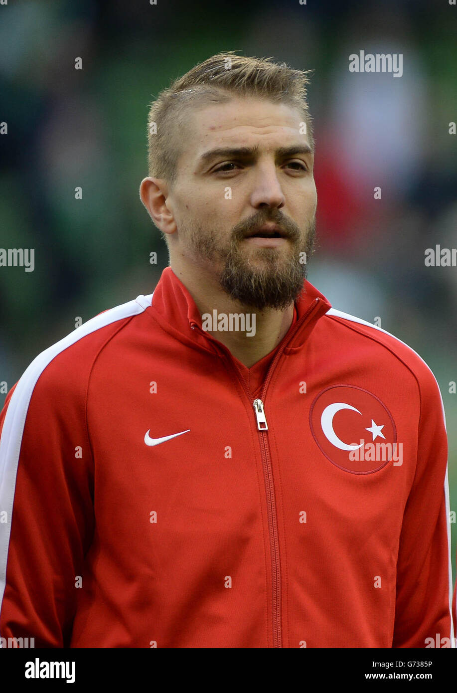 Turkey's Caner Erkin before the International Friendly match at The Aviva Stadium, Dublin, Ireland. PRESS ASSOCIATION Photo. Picture date: Sunday May 25, 2014. See PA story SOCCER Republic. Photo credit should read: Artur Widak/PA Wire Stock Photo