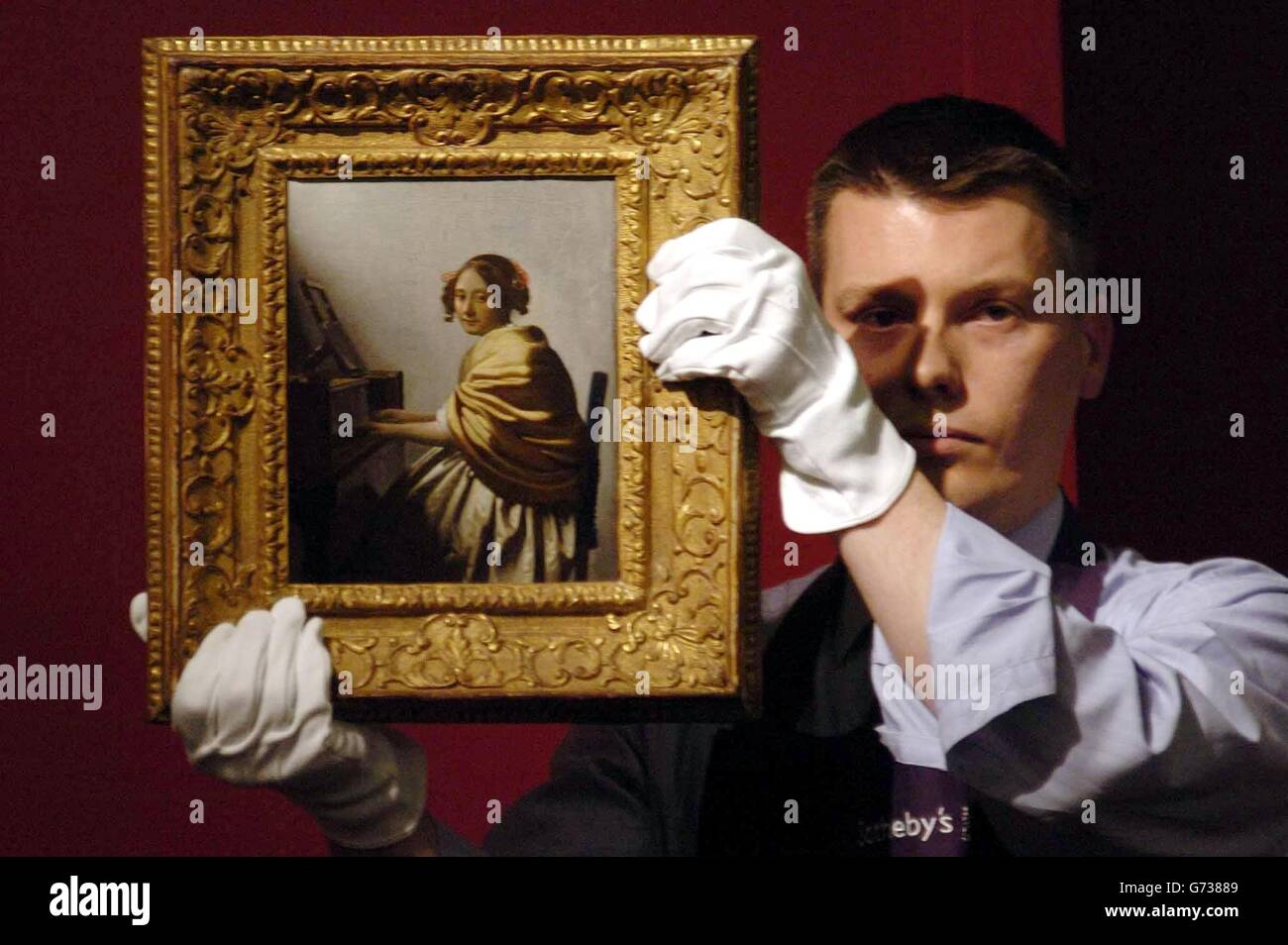 Johannes Vermeer Painting Auction Stock Photo