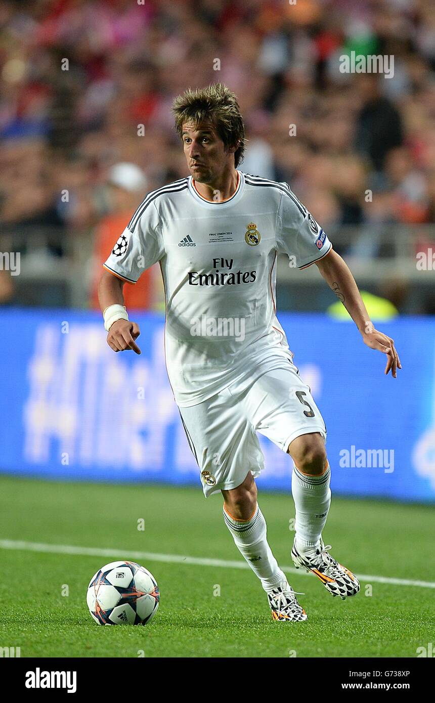 Soccer - UEFA Champions League - Final - Real Madrid v Atletico Madrid - Estadio Da Luz. Fabio Coentrao, Real Madrid Stock Photo