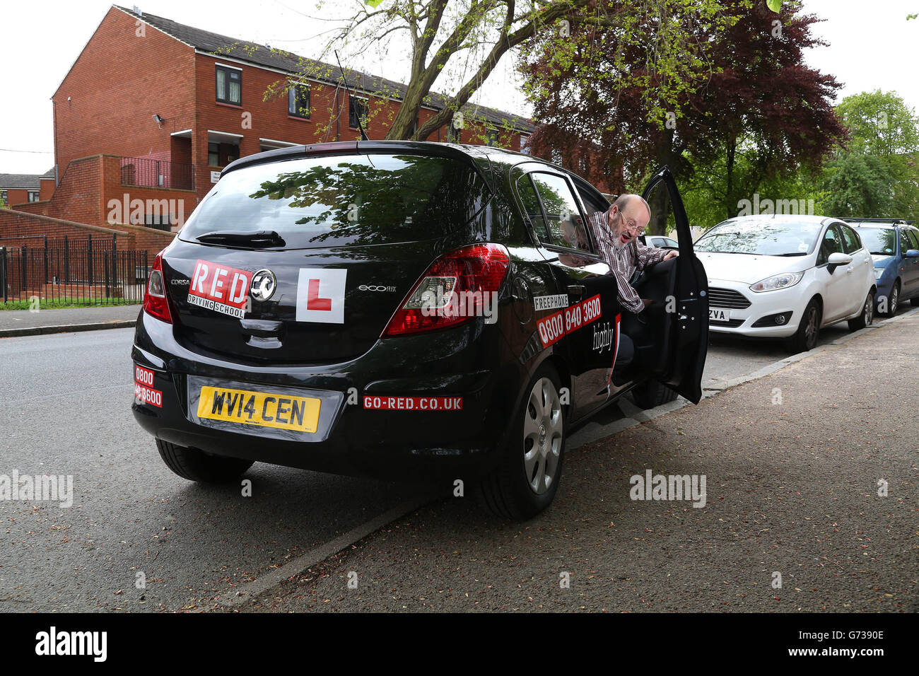Keith, 61, from West Wickham in Kent, who passed his driving test in 1971, takes a mock driving
