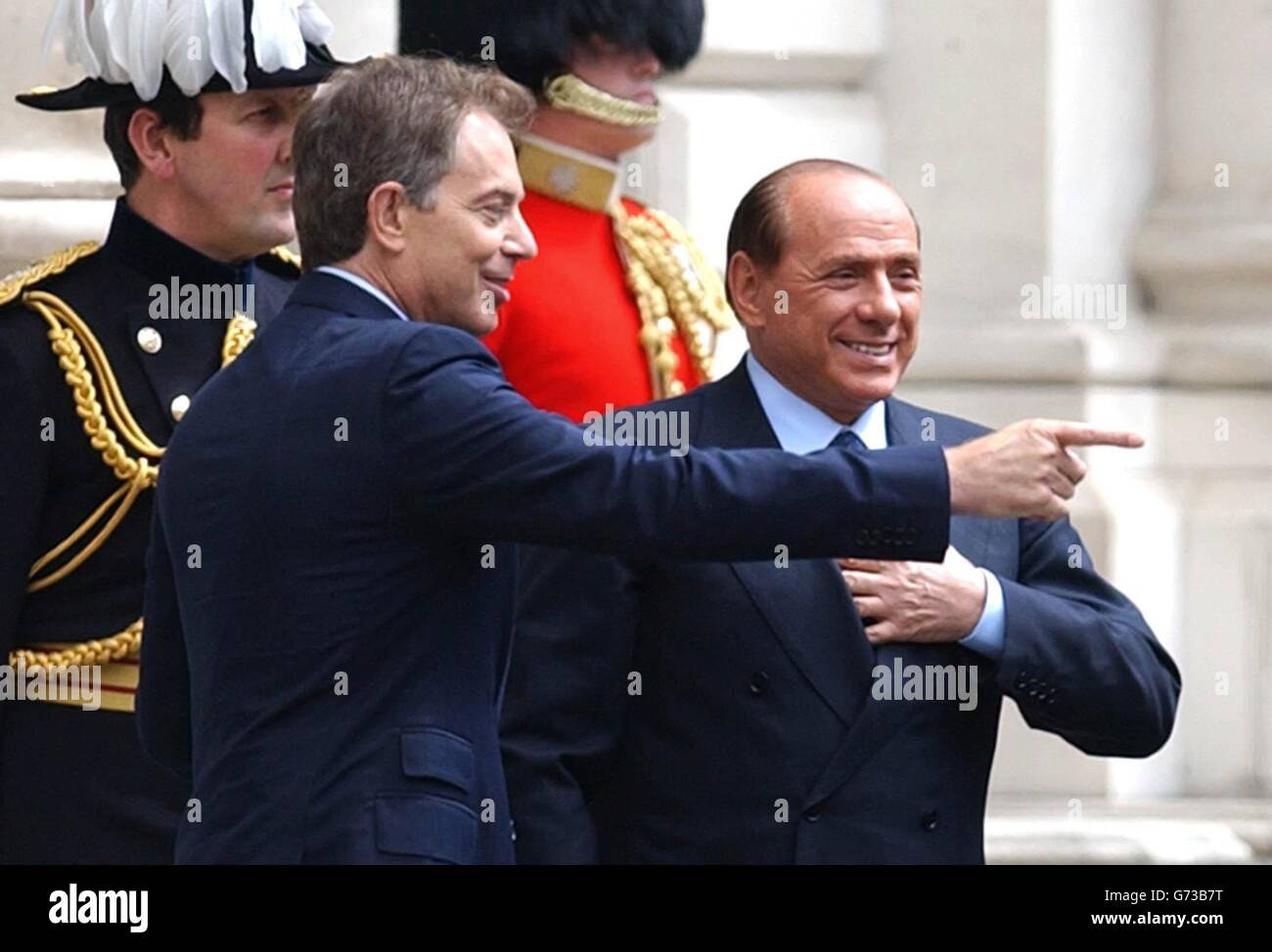 Tony Blair & Silvio Berlusconi Stock Photo - Alamy