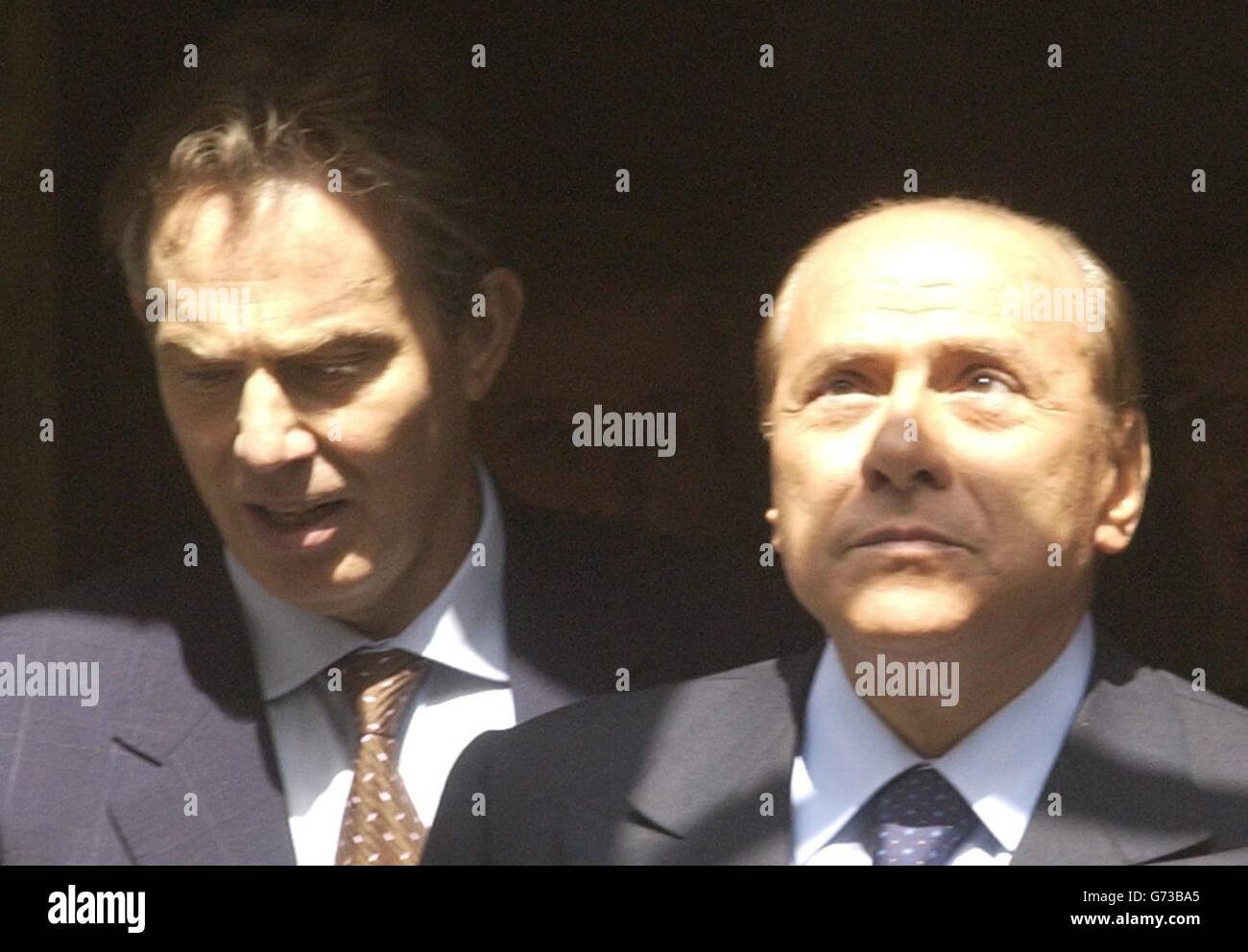Tony Blair & Silvio Berlusconi Stock Photo - Alamy
