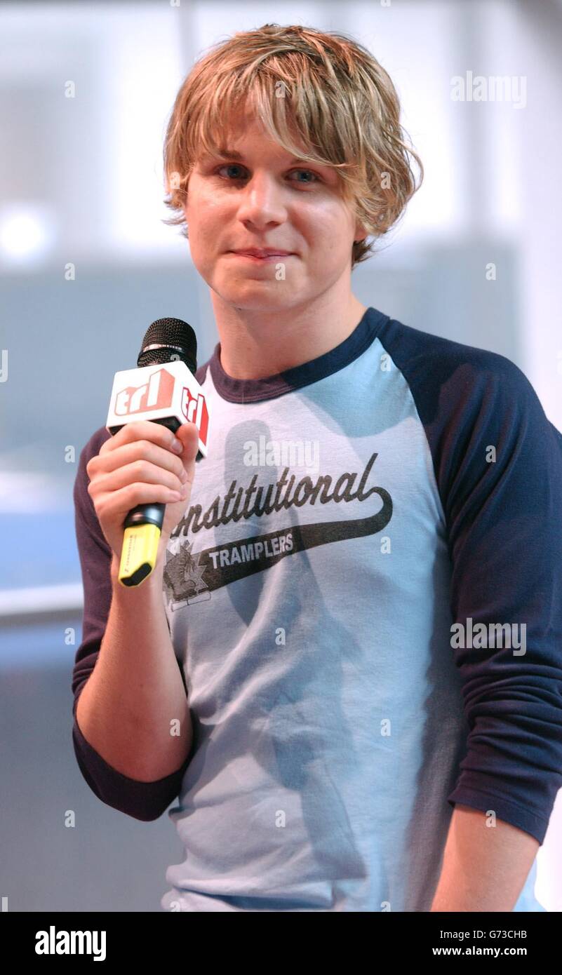 Thunderbirds actor Brady Corbet during his guest appearance on MTV's TRL - Total Request Live - show, at their new studios in Leicester Square, central London. Stock Photo