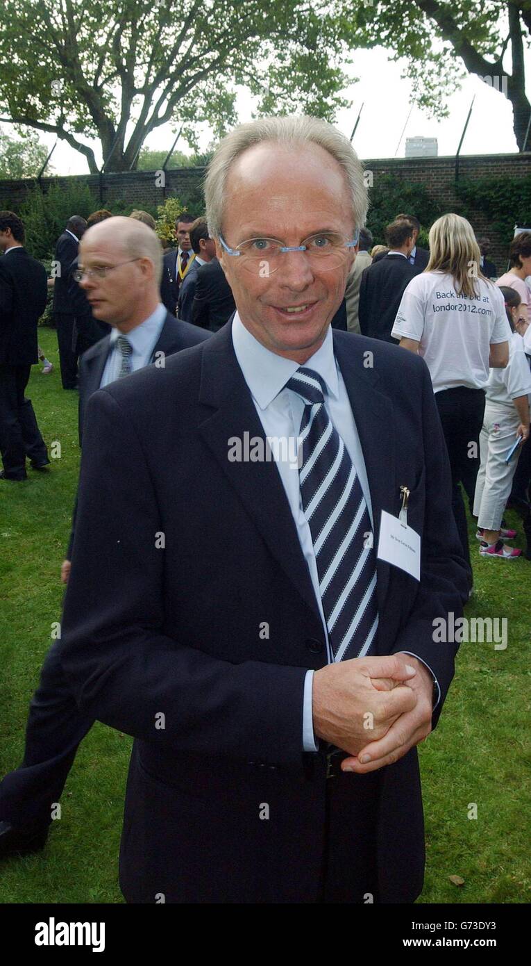 England manager Sven Goran Eriksson during a reception at 10 Downing ...