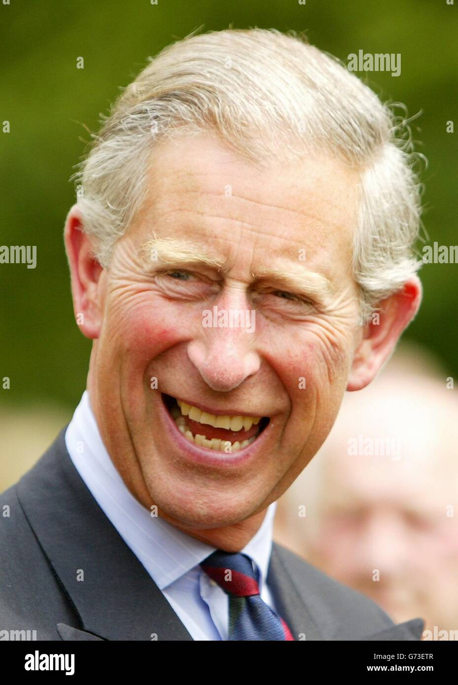 The Prince of Wales during a reception with more than 100 cabbies who descend on Clarence House to thank taxi drivers for the contribution they make to the capital. Some of the cabbies are expected to sweep down the Mall and park their famous Hackney Carriages at the back of Charles's London residence. Stock Photo