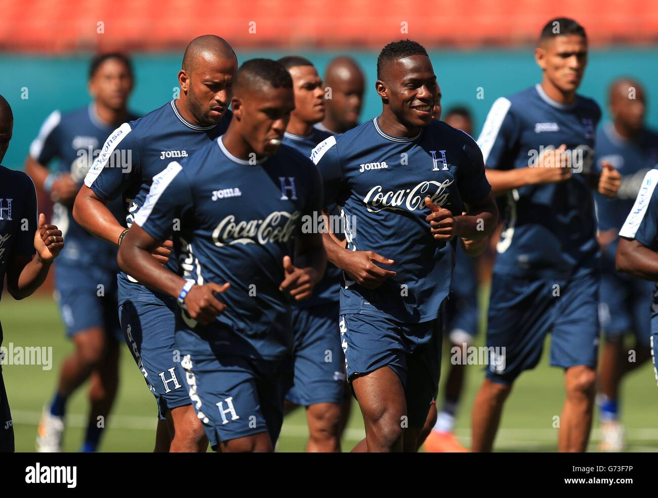 Soccer - World Cup 2014 - Miami Training Camp - England v Honduras - Honduras Training Session - Sun Life Stadium Stock Photo