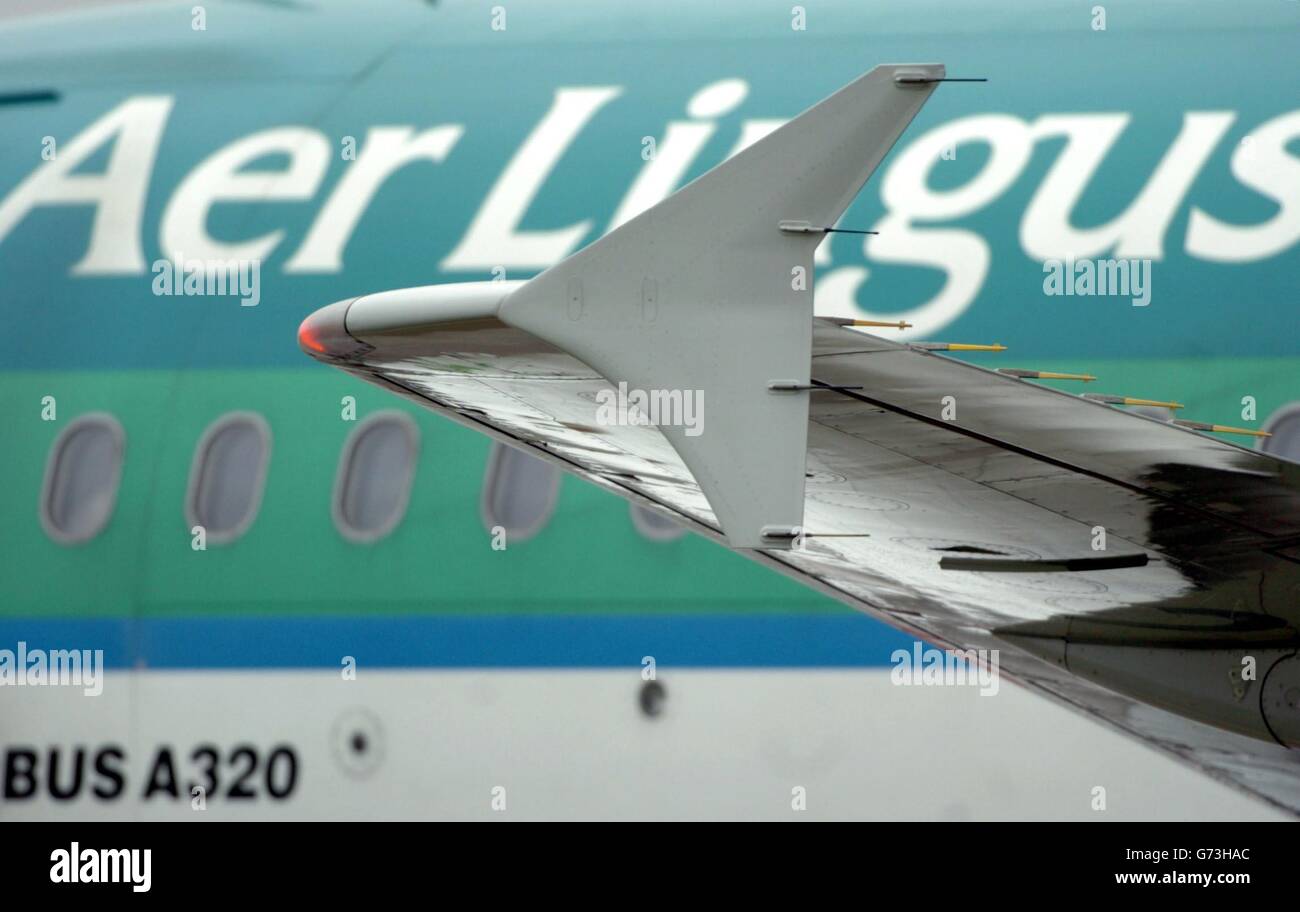 An Aer Lingus plane lands at Dublin airport as unions at the lowcost