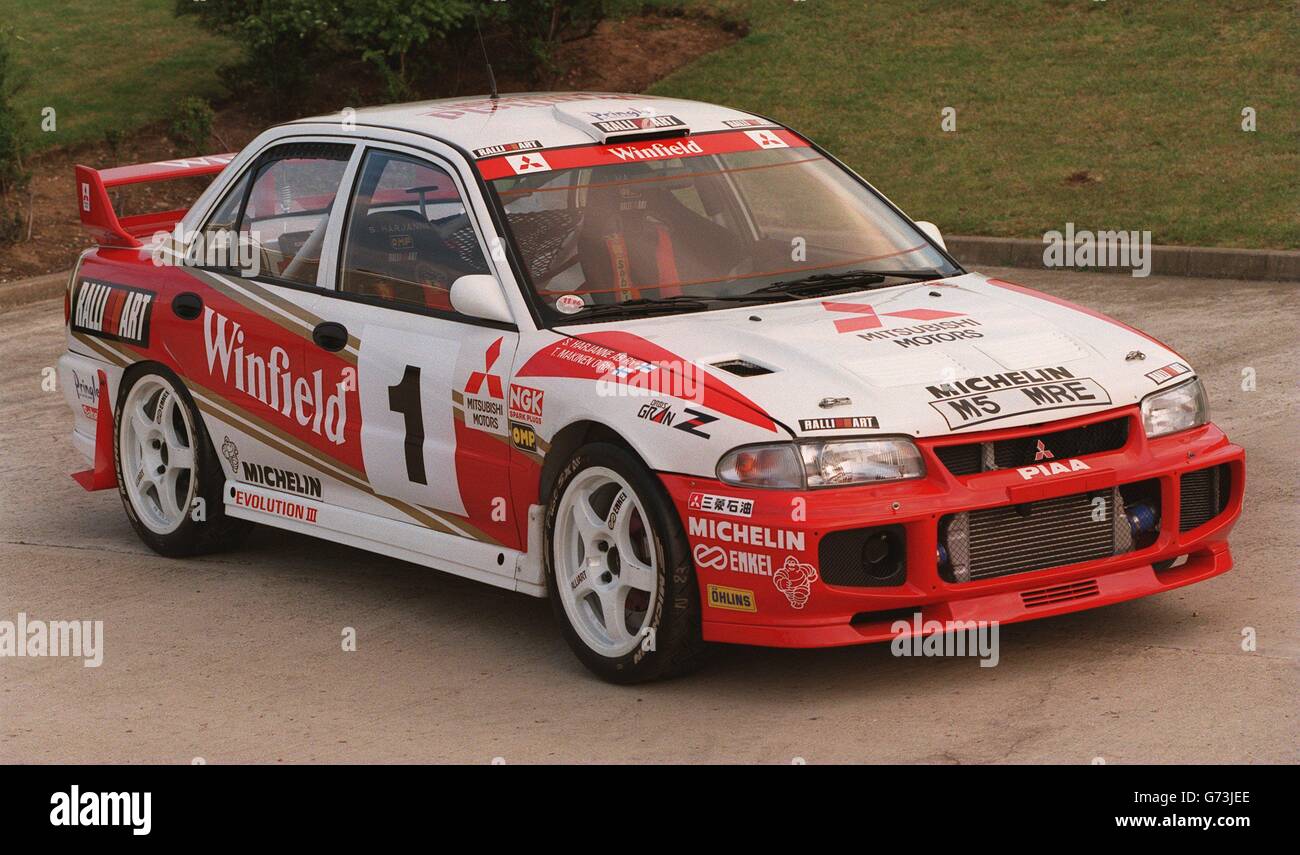 Motor Sport. Winfield Mitsubishi Car Stock Photo Alamy