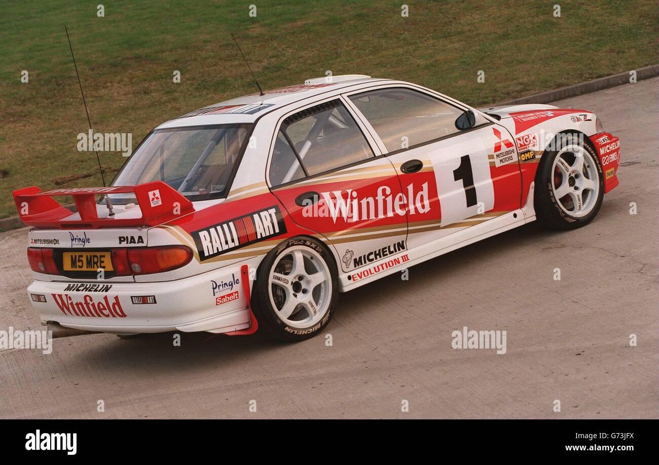 Motor Sport. Winfield Mitsubishi Car Stock Photo Alamy