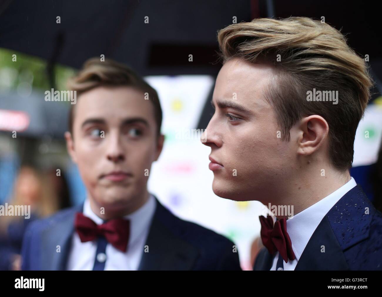 Jedward arrives for the Pride of Ireland awards celebrating the country's unsung heroes at the Mansion House in Dublin. Stock Photo