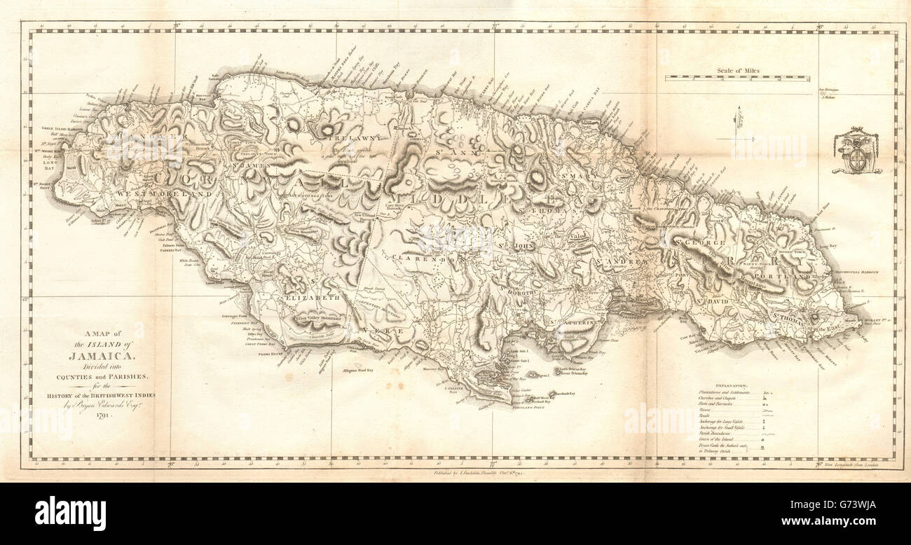 'A Map of the Island of JAMAICA', by Bryan EDWARDS. West Indies. Caribbean 1794 Stock Photo Alamy 'A Map of the Island of JAMAICA', by Bryan EDWARDS. West Indies. Caribbean 1794 Stock Photo Alamy