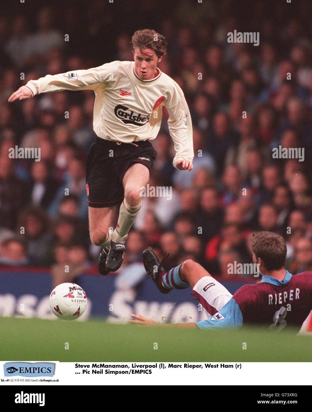F.A. Carling Premiership Soccer - West Ham United v Liverpool. Steve ...
