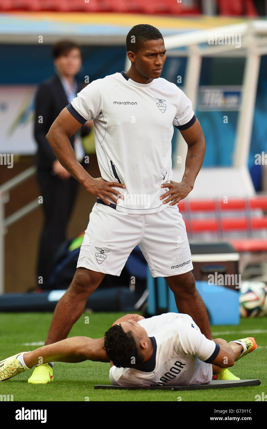 Ecuador's Antonio Valencia during training at the Estadio Nacional Brasilia Stock Photo