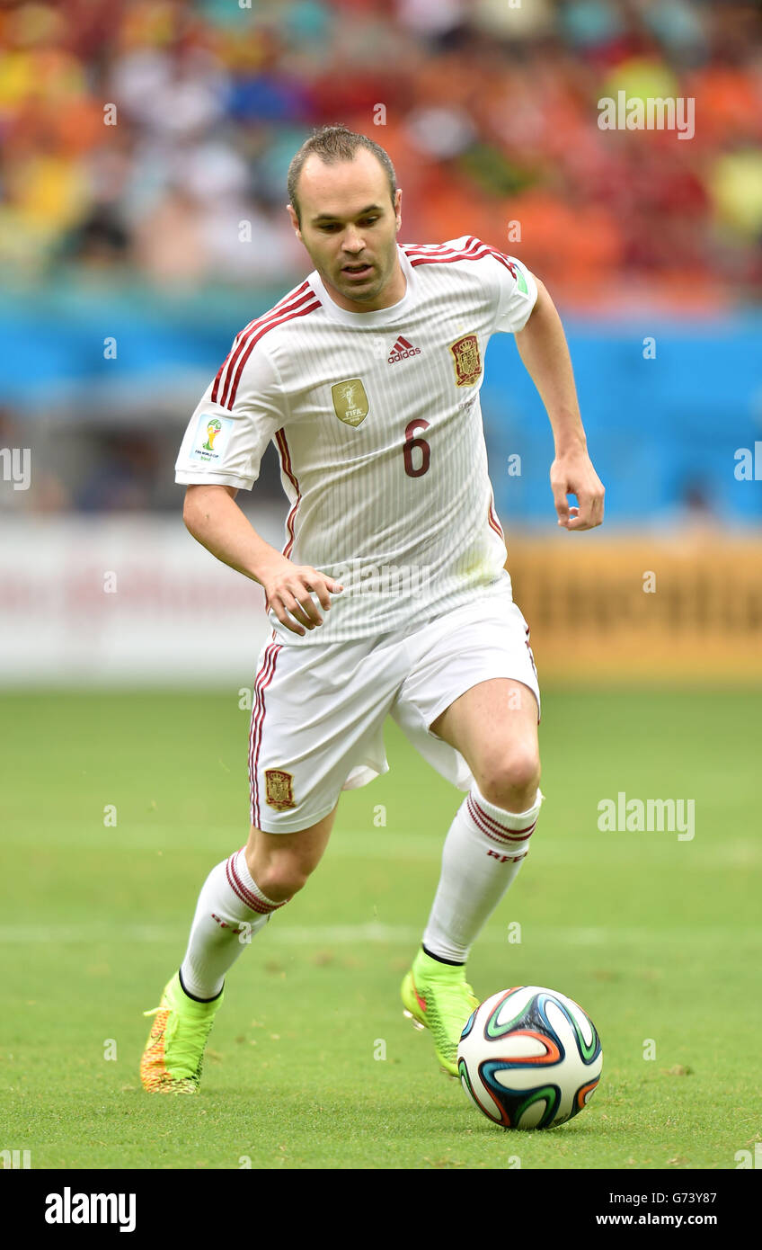 Soccer - FIFA World Cup 2014 - Group B - Spain v Netherlands - Arena Fonte Nova Stock Photo
