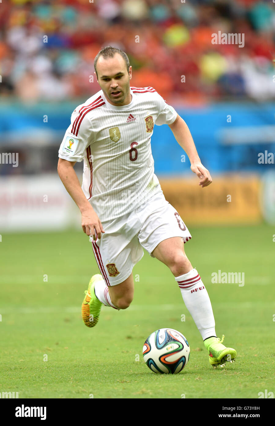 Soccer - FIFA World Cup 2014 - Group B - Spain v Netherlands - Arena Fonte Nova Stock Photo