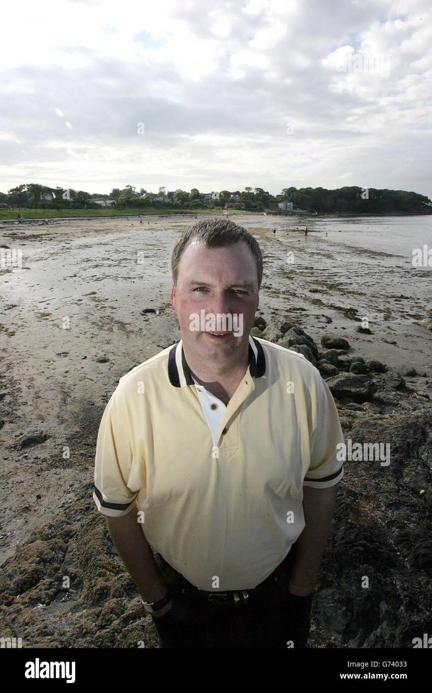 Top Irish Golfer Garth McGimpsey at Helens Bay, Co. Down after being cleared of having any link to a drug seizure in his home in Bangor in May. McGimpsey, 49, who is the non-playing captain of the Great Britain and Ireland Walker Cup team, has been freed from bail and told he is no longer part of the investigation. He fears the affair could have been an attempt to frame him. Stock Photo
