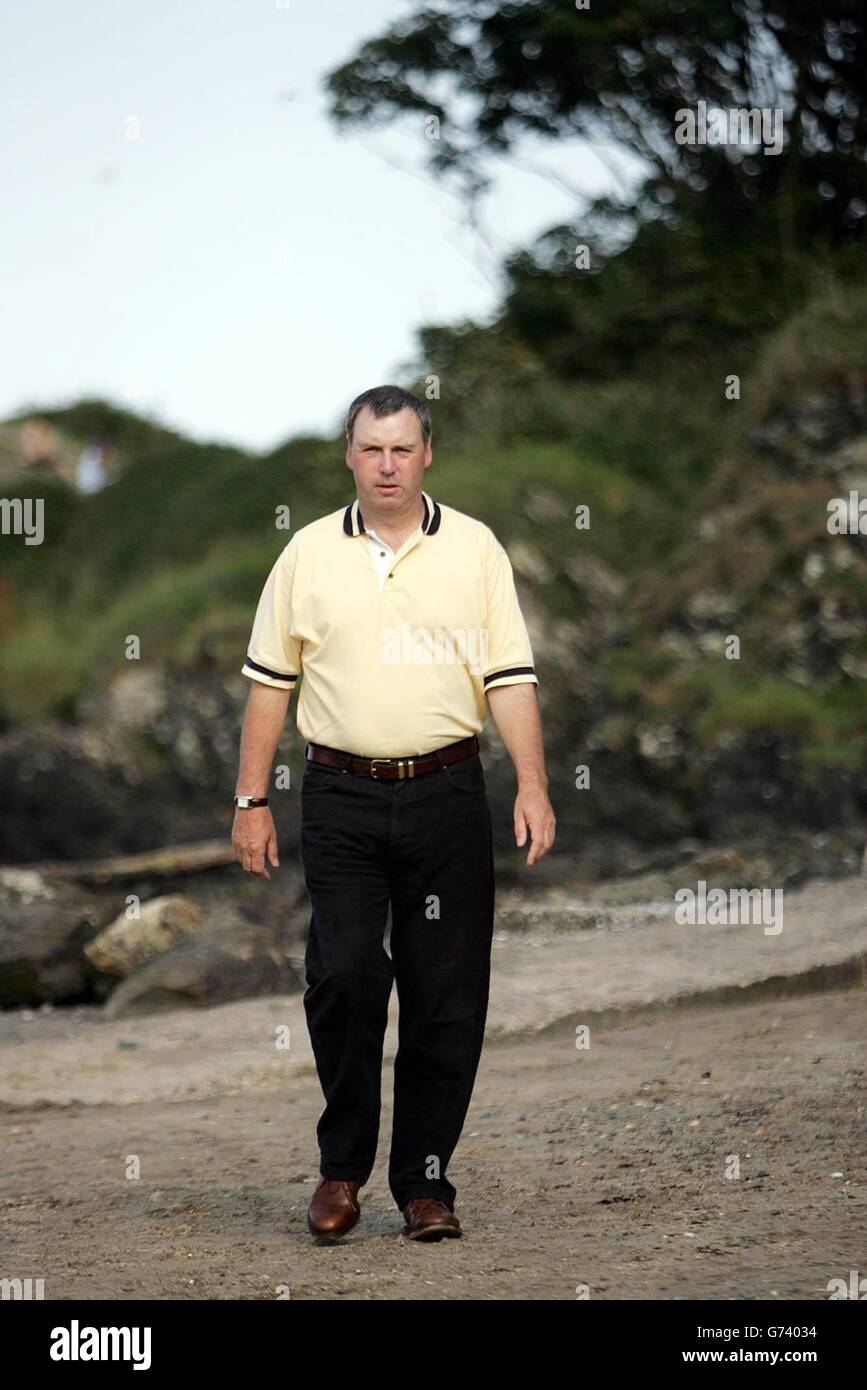 Top Irish Golfer Garth McGimpsey at Helens Bay, Co. Down after being cleared of having any link to a drug seizure in his home in Bangor in May. McGimpsey, 49, who is the non-playing captain of the Great Britain and Ireland Walker Cup team, has been freed from bail and told he is no longer part of the investigation. He fears the affair could have been an attempt to frame him. Stock Photo