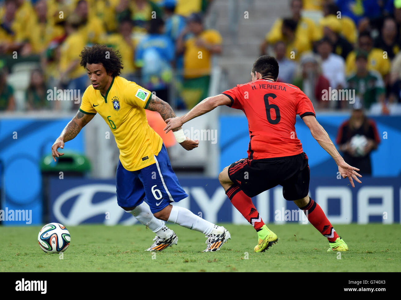 Soccer - FIFA World Cup 2014 - Group A - Brazil v Mexico - Estadio Castelao Stock Photo