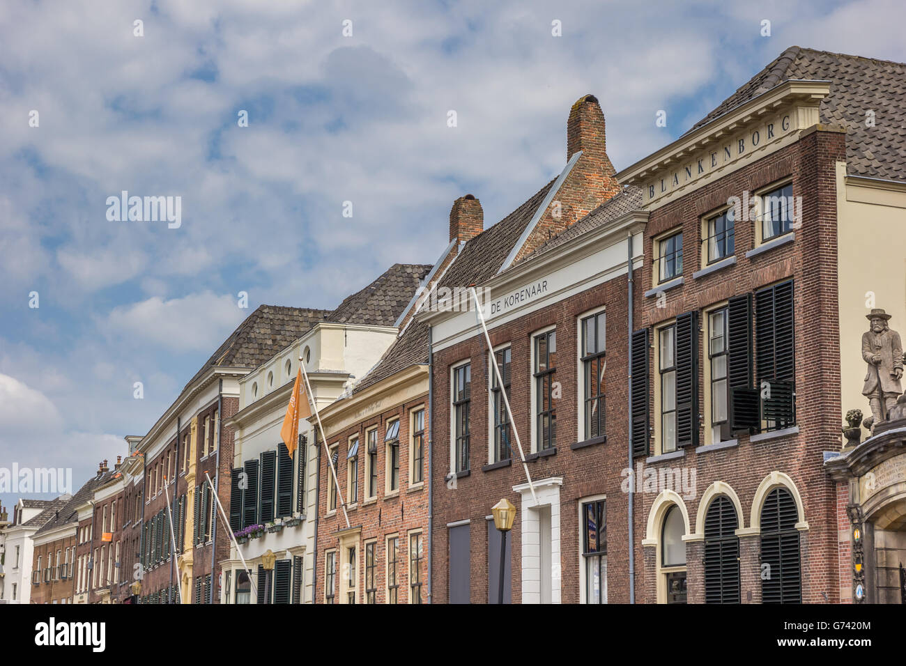 Facades of old houses in Zutphen, The Netherlands Stock Photo