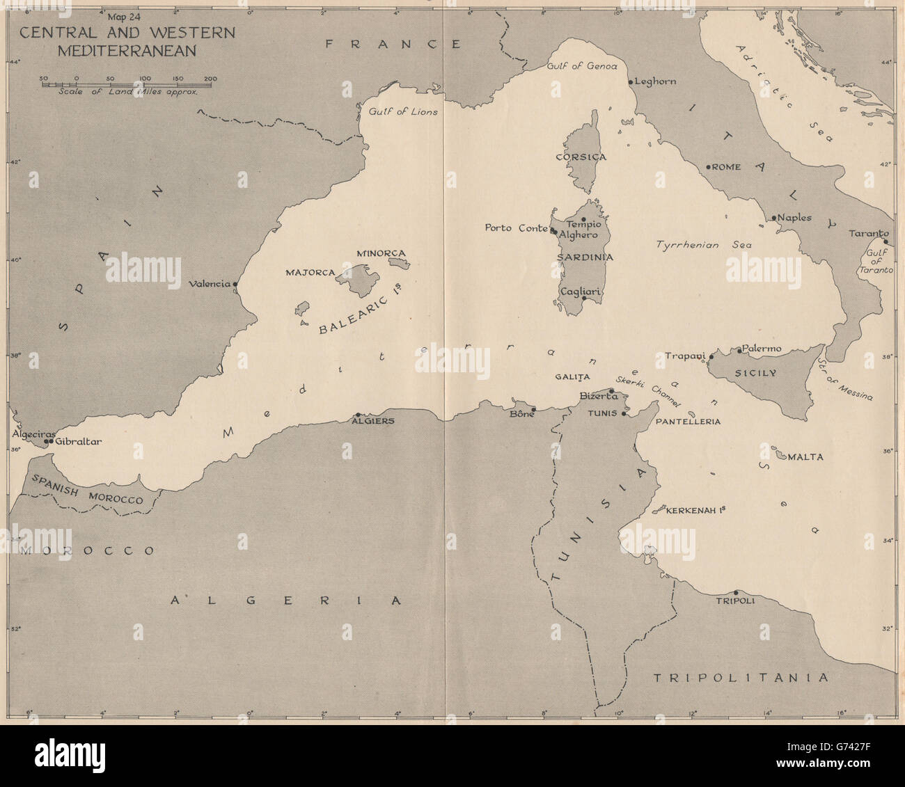 North african campaign map hi-res stock photography and images - Alamy