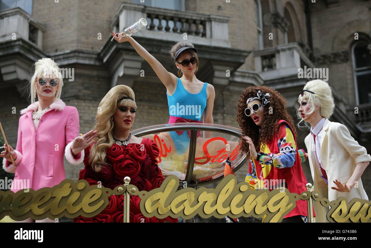 Performers on the Absolutely Fabulous/Stolli (vodka) Pride in London