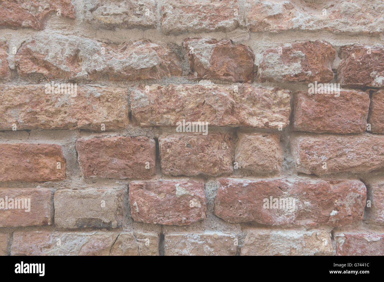 Vintage Old Italian Brick Wall Stock Photo - Alamy