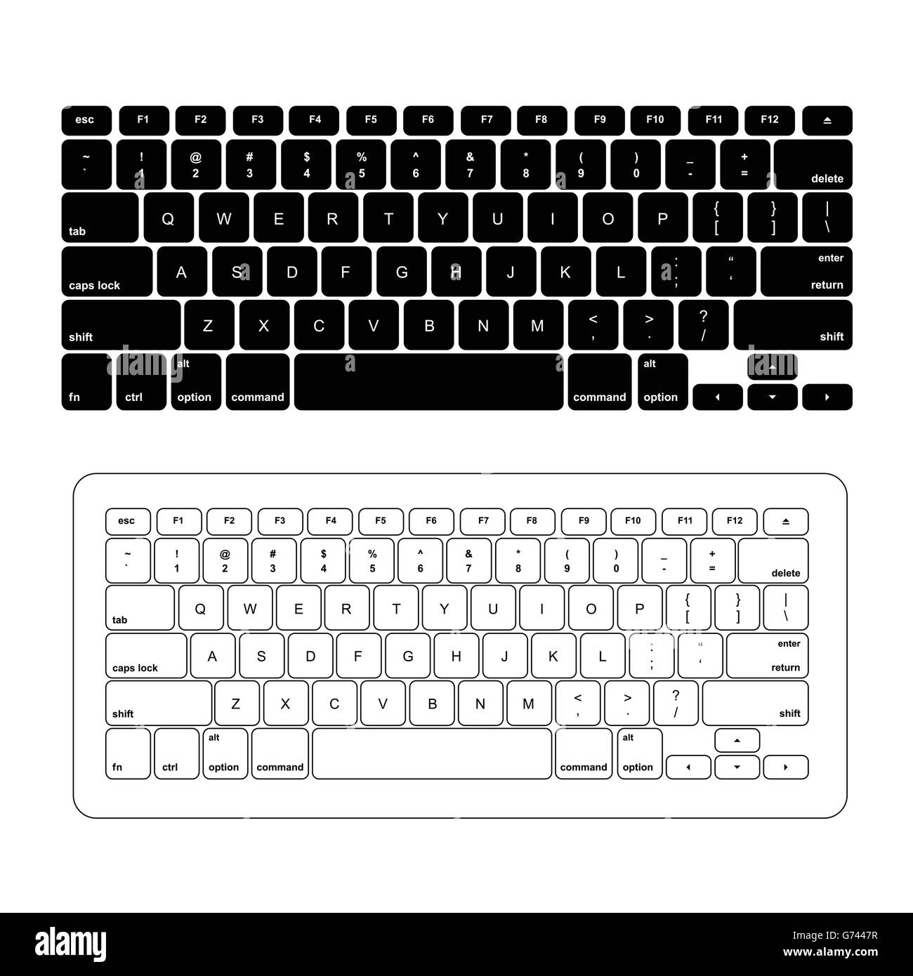 Qwerty keyboard Cut Out Stock Images & Pictures Alamy