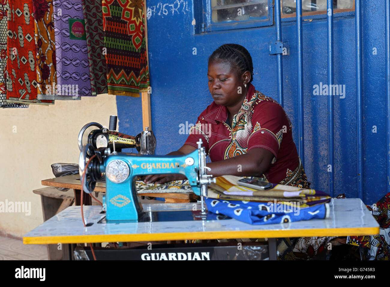 sewing machine, Solvezi, Zambia, Africa Stock Photo Alamy