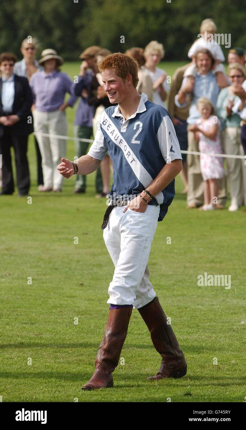 Prince Harry polo match Stock Photo Alamy