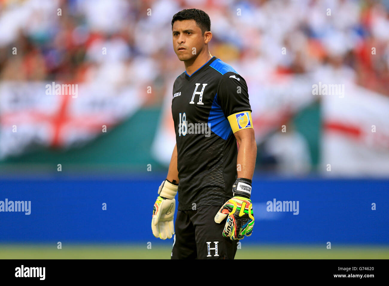 Soccer - FIFA World Cup 2014 - Miami Training Camp - England v Honduras - Sun Life Stadium. Noel Valladares, Honduras goalkeeper Stock Photo