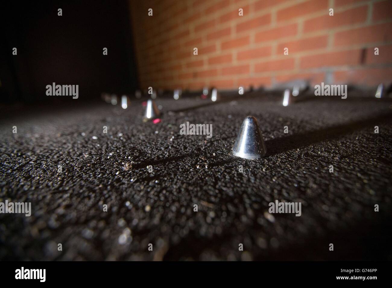 Metal spikes installed outside 118 southwark bridge road hires stock
