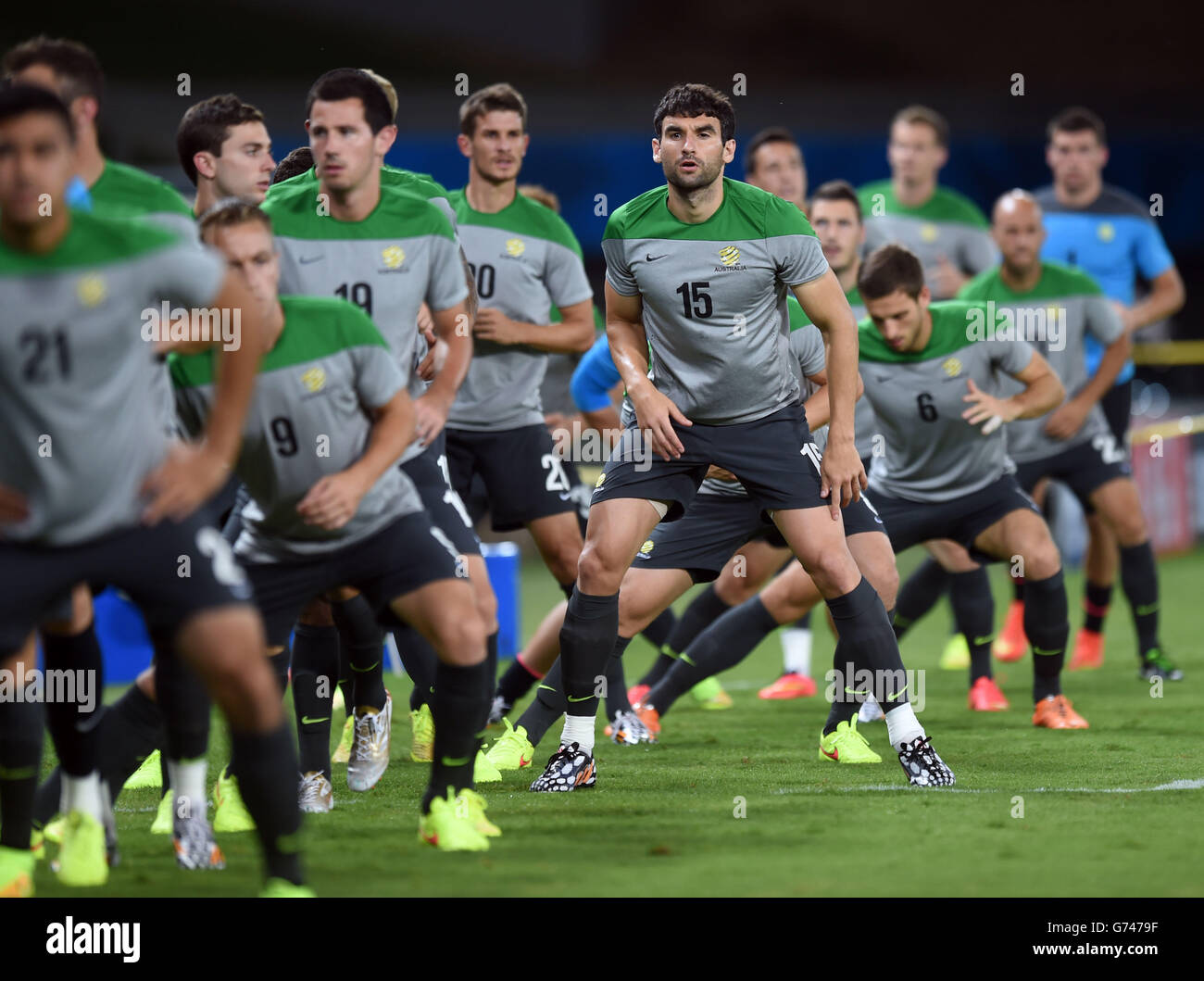 Soccer - FIFA World Cup 2014 - Group B - Chile v Australia - Australia Training Session - Arena Pantanal Stock Photo