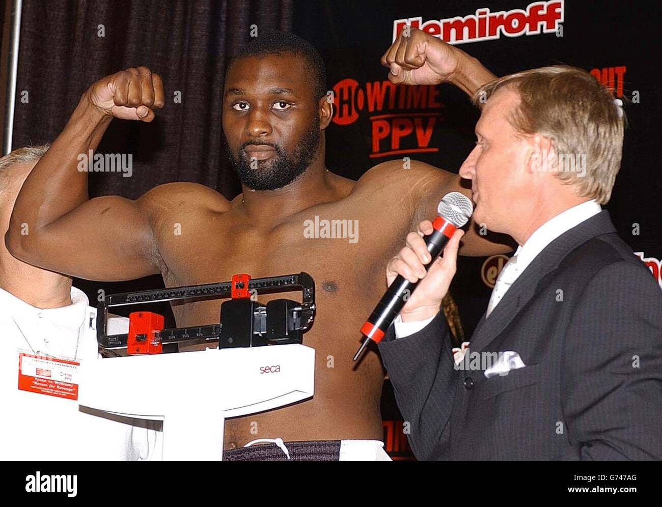 Danny Williams weighs in Stock Photo Alamy