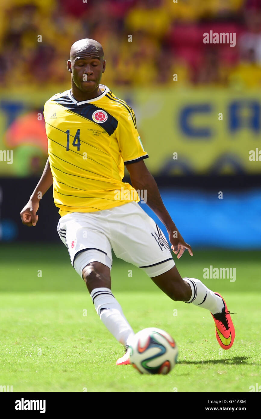 Soccer - FIFA World Cup 2014 - Group C - Colombia v Ivory Coast - Estadio Nacional. Colombia's Victor Ibarbo Stock Photo